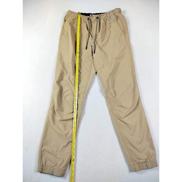 Hurley Pants Mens Medium Tan Jogger Nylon Blend Elastic Waist Cuffed Casual - Picture 12 of 16